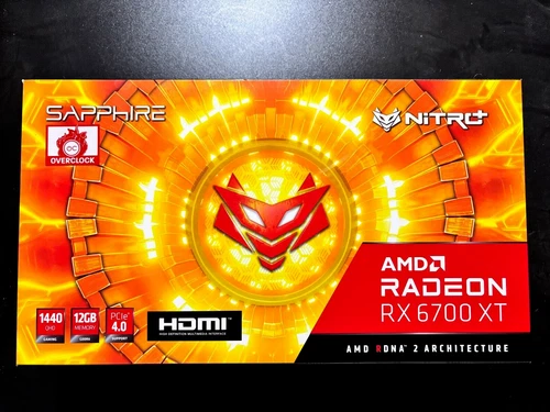 SAPPHIRE Nitro+ AMD Radeon RX 6700 XT 12GB GDDR6 Graphics Card Original Pack/Box