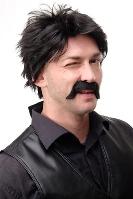 Karneval Bart Schnurrbart Mustache preussischer Offizier Lord Gentleman MM-80