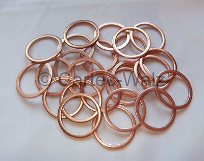 100 pieces copper rings sealing rings seals copper 28x34x2.0 mm DIN 7603 form A