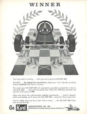 Publicité Go Kart 1961 / Azusa CA