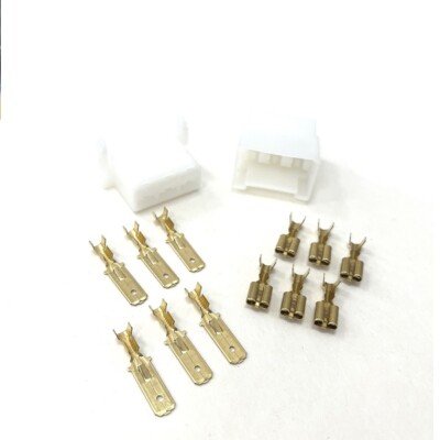 6 Way Multi Way Connector Housing Kit - 6.3mm Spade Terminals Male ...