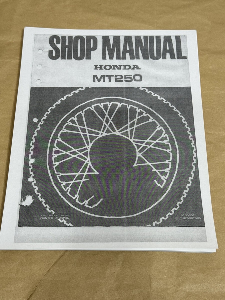 Factory Service Shop Repair Manual 1974 1975 1976 Honda MT250