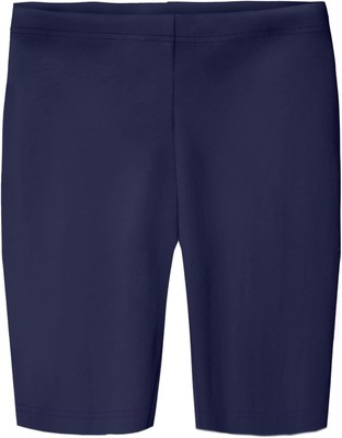 Made in USA Girls' Cotton Long Bike Shorts for School Play 9-12 Months, Navy 