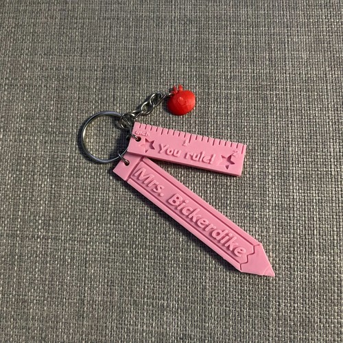 Personalisierter Schlüsselanhänger Name Bleistift Set Geschenk für Lehrer Jahresende Weihnachten - Bild 16 von 18