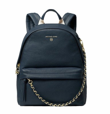 navy and gold backpack