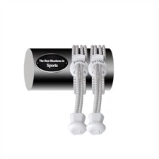 AVIMA Premium Durable SPORTS LACES WITH LOCK – Elastic No Tie Shoelaces - White