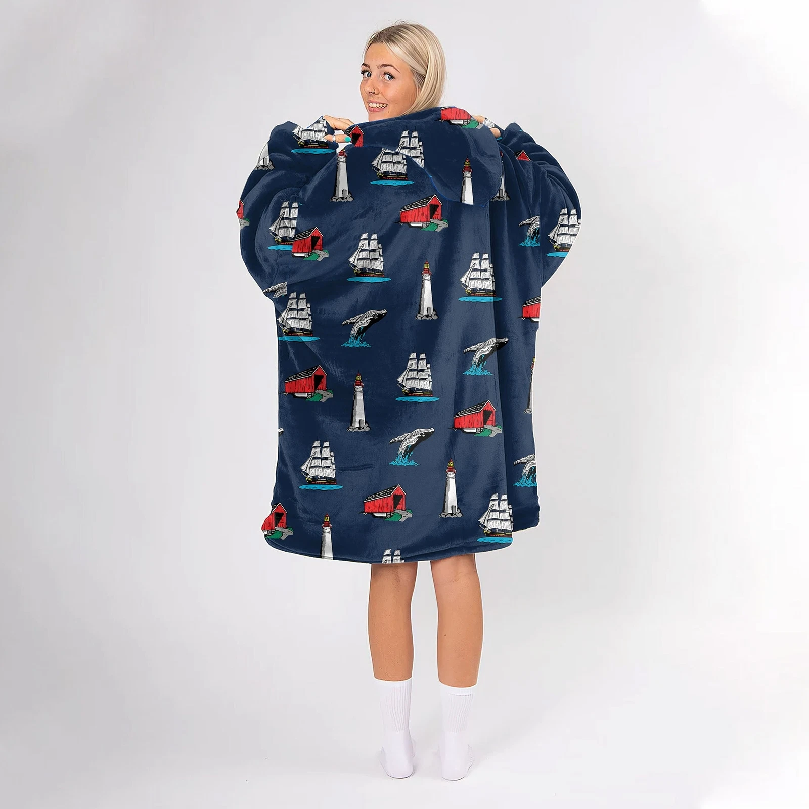 Connecticut OversizedBlanket Hoodie | Christmas Gift | Winter Wear