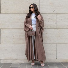 Dubai Muslim Women Open Abaya Cardigan Long Dress Kimono Kaftan Islam Arab Robe