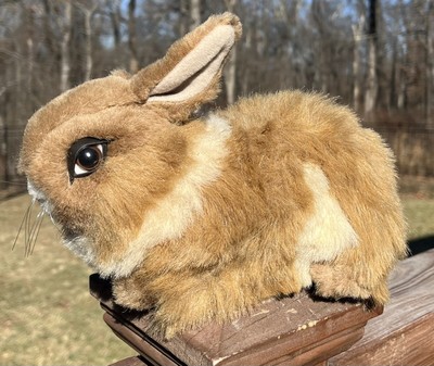 Vintage Fiesta Bunny Natural Lay Down Rabbit Plush Laydown Stuffed Animal Easter