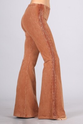 Chatoyant Crochet Side Lace Bell Bottoms Sugar Almond Medium
