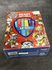 PAW PATROL READY SET ROLL 12 Board Book Set With Case UNUSED
