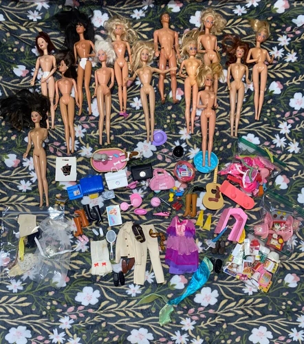 VINTAGE BARBIE DOLL MISC LOT 80S 90's  2000’s ?  Accessories Guitar TLC Lot