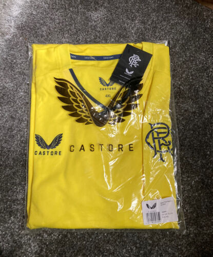 Glasgow Rangers 22/23 Yellow Goalkeeper Shirt | Size 4XL | Castore Official BNWT - Afbeelding 1 van 4