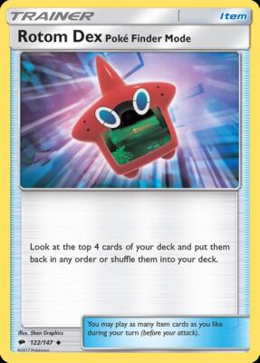 Pokemon Rotom Dex Poke Finder Mode (122/188) Burning Shadows LP
