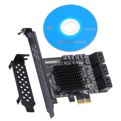 PCIE to 8Port SATA3.0 Controller Expansion Board Stable Operation Easy to Use