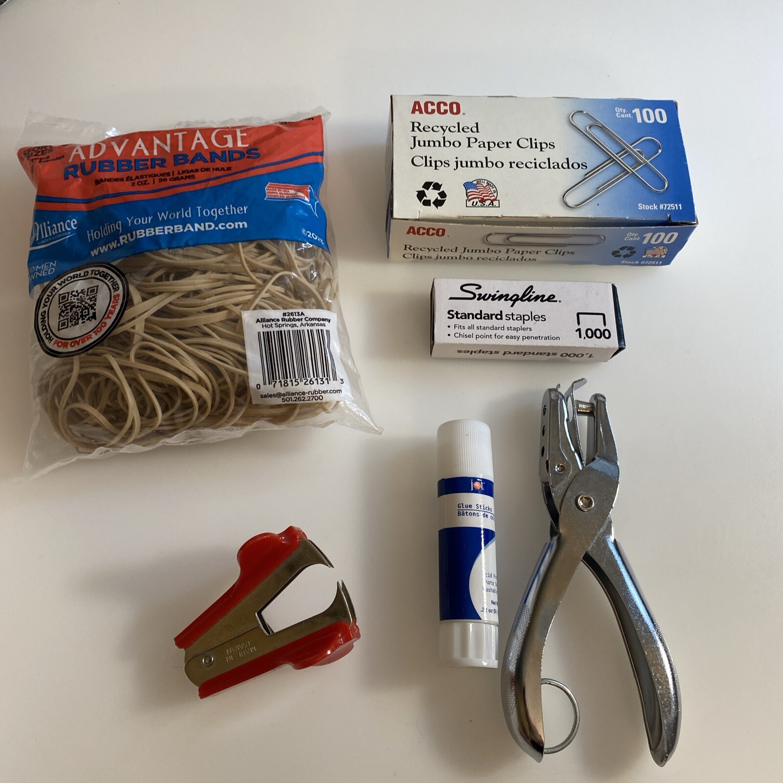 Office Supplies 🖇️ Bundle Rubber Bands Hole Punch abu eBay
