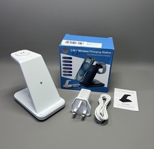 Fast Charging Station Wireless Charger For iPhone AirPods Bedside Desk Stand 15W
