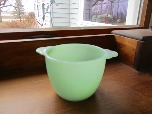 VINTAGE FIRE KING JADITE JANE RAY RIBBED SUGAR BOWL