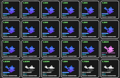 24x Peach Musketeer - Fortnite Fruits vs Brainrots bundle
