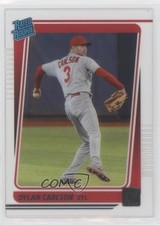 2021 Panini Chronicles Clearly Donruss Rated Rookies Dylan Carlson #17 0kz8