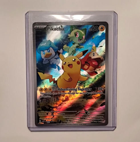 Pikachu 027 Scarlet & Violet Promo Full Art Holo Pokemon TCG Card English 60HP