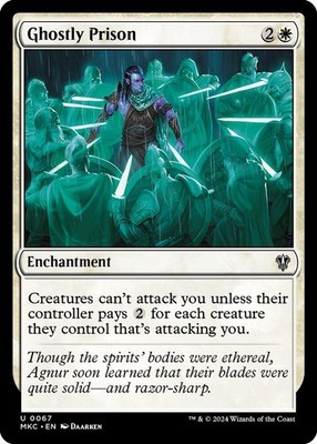 Ghostly Prison 0067 MTG MKC Commander: Murders at Karlov Manor Uncommon NP