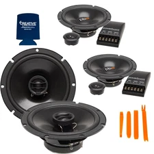 PowerBass S-60C 6.5" OEM Component & S-6502 6.5" Coaxial Speakers - Pair