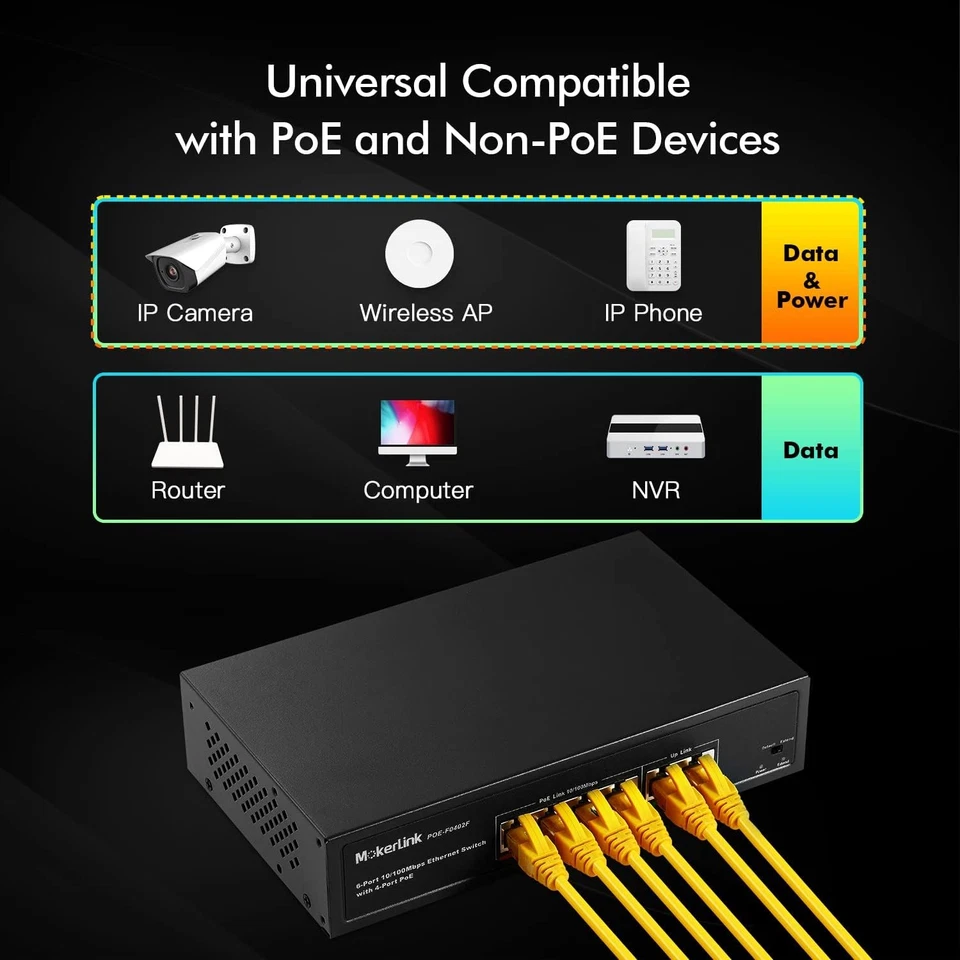 6-Port PoE+ Switch – High-Power 78W Plug & Play Network Hub - Image 4 of 4