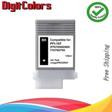 PFI-107 Black Ink Cartridge Fit Canon IPF 670 IPF680 IPF685 IPF780 PFI107BK
