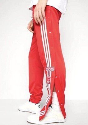 NEW MENS ADIDAS ORIGINALS ADIBREAK BUTTON TRACK PANTS ~SIZE 2XL   RED
