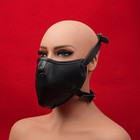 BDSM Half Face Mask Hood Mouth Gag Ball Bondage Restraints Expander Adults Games — photo 7