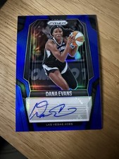 Dana Evans 2025 Panini WNBA Prizm Signatures Blue Auto Aces /75