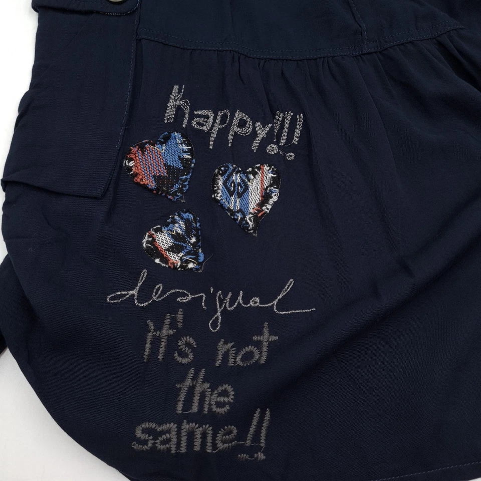 Desigual Vintage Cargo Minirock Navy Bestickt Patchwork Hy7 Größe 42 - Bild 4 von 4