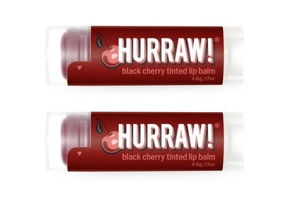 Hurraw! Black Cherry Tinted Lip Balm, 2 Pack: (Sheer Red Tint) Organic, Certi...