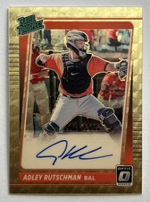 2021 Panini Donruss optic Adley Rutschman Gold Vinyl Rookie Auto 1/1 One of One