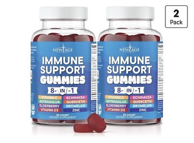 8 in 1 Immune Support Booster Supplement w Echinacea Vitamin C Zinc 50mg 2Pack