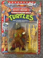 Unpunched Playmates 1992 TMNT Mutant Military DIMWIT DOUGHBOY ROCKSTEADY