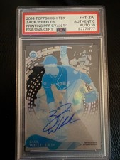 2014 Topps High Tek Zack Wheeler 1/1 CYAN PROOF PSA 10 AUTO