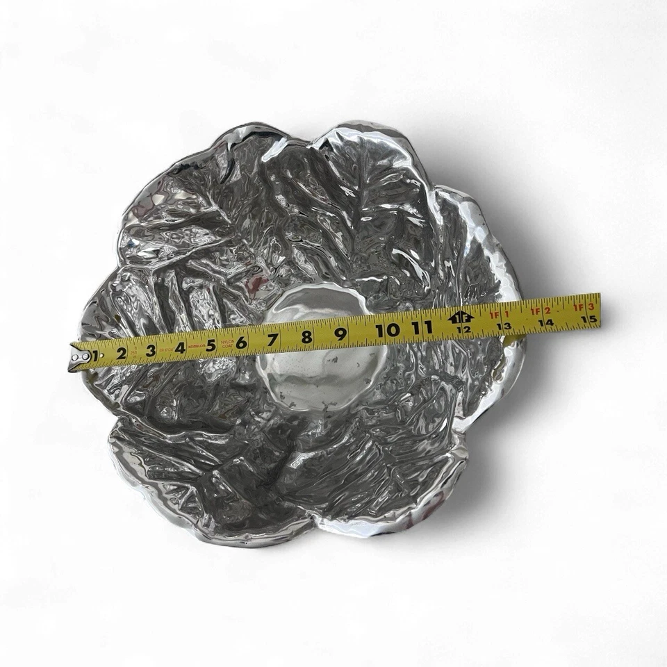 Beatriz Ball Cuenco grande de metal para col de jardín hecho a mano 13” X 7” Foto 4 de 4