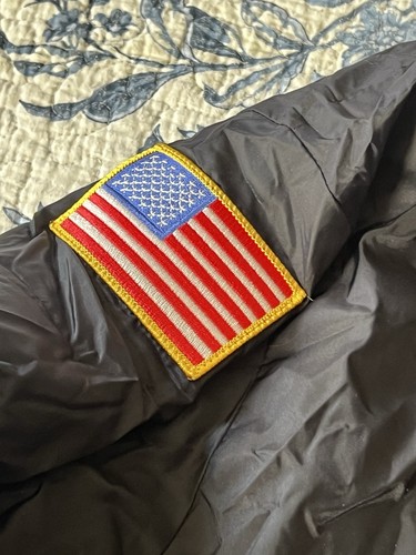 Chaqueta Oficial de Seguridad de la Patrulla Nacional Negra Nylon L Newport Parches Espartanos EE. UU. - Imagen 5 de 12