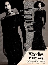 1986 • OSCAR DE LA RENTA Dress print ad • 80s Fashion BA.38