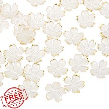 PATIKIL 200x 19mm Flower Beads, Cherry Blossom Gradient Floral Spacer Charm, ...