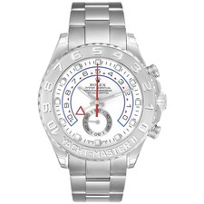 Rolex Yacht-Master II 44mm 18k White Gold & Platinum Oyster Mens Watch 116689