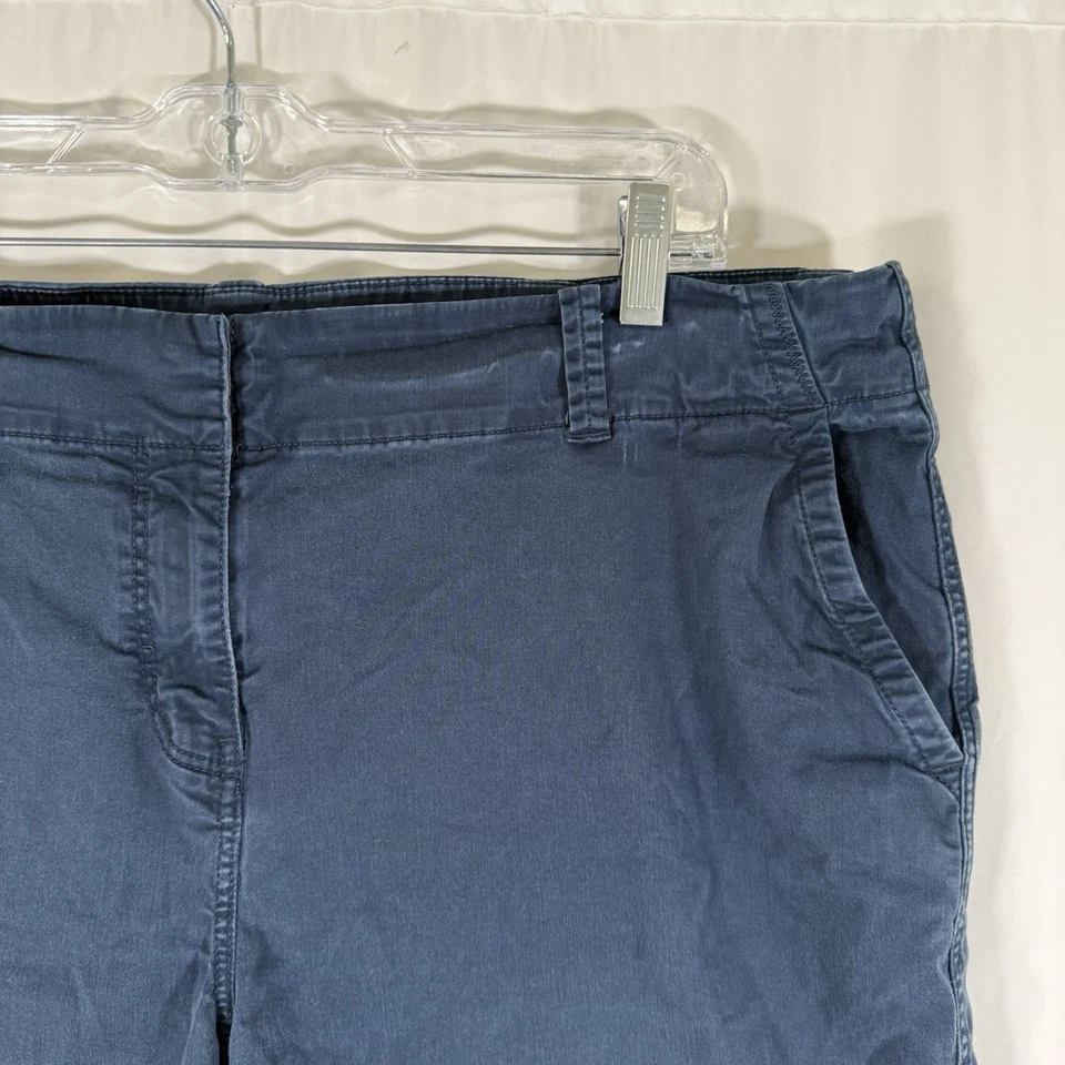 Shorts chino feminino Vineyard Vines 16 azul marinho 9" costura interna mistura de algodão - Imagem 2 de 4