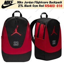 Image of Nike Jordan Flightcore Backpack 27L Black Gym Red IU5403-010