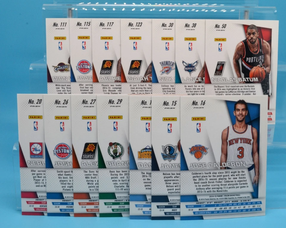 Lote de (50) RC 2014-15 Panini Prizm rojo, blanco y azul Prizm Foto 4 de 4