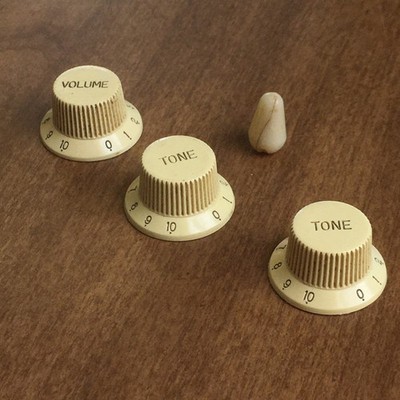 Vintage Fender Japan Squier Bullet Strat MIJ Stratocaster Knobs Guitar Relic Tip