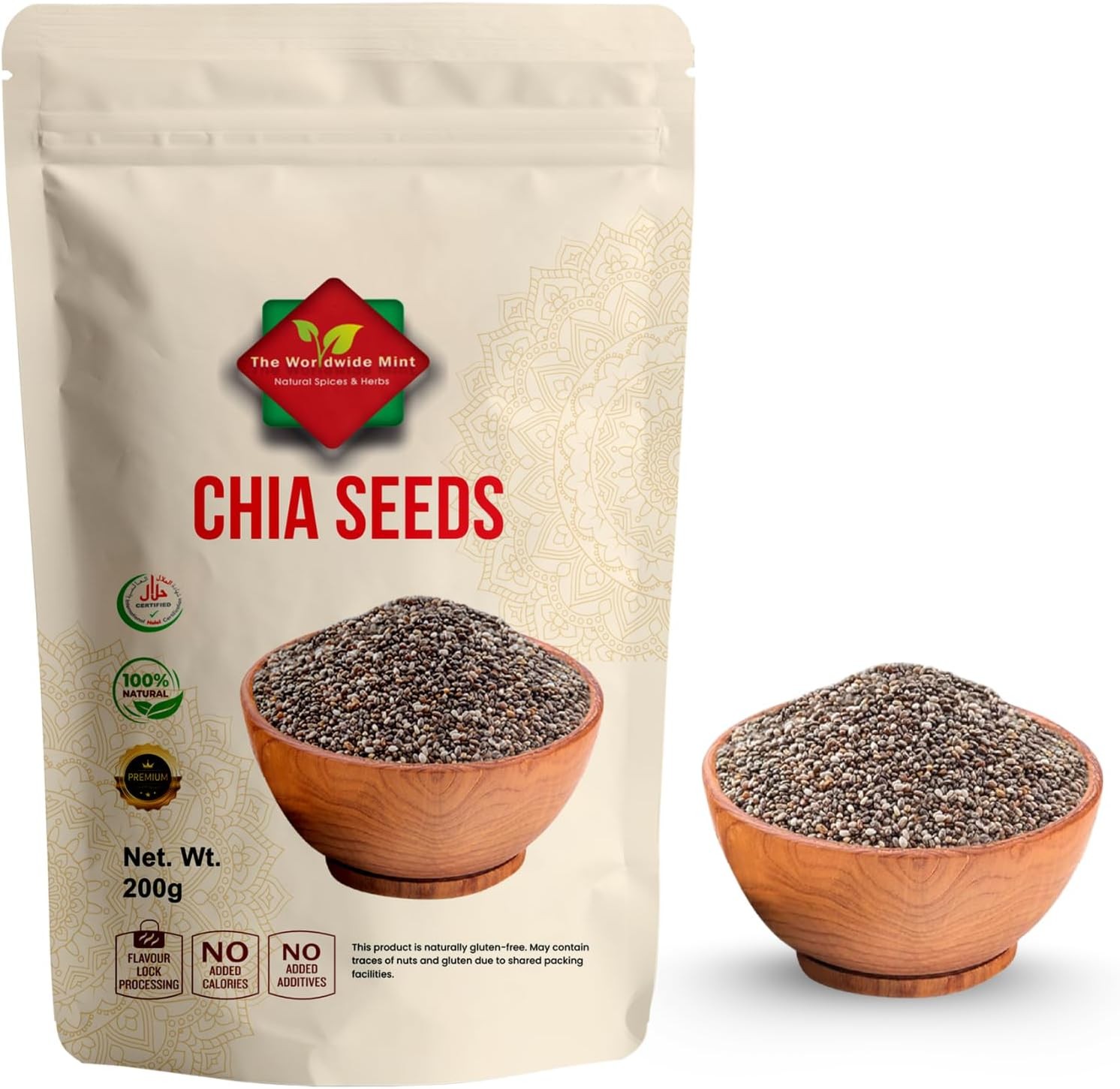 Chia Seeds 200g – 100% Natural, High in Omega-3, Fibre & Protein – Vegan, G