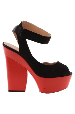 Celine schwarze Wildleder Plateau Sandalen EU 40 UK 7 US 10