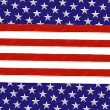 Vertical Embroidered US Flag - 20" x 38" Hydrographic Film Hydro Dipping